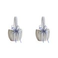 thumbnail image 1 of Bewildely Cesta de boda, diseño Simple, portador de anillos para niños, soporte de flor de corazón, contenedor de banquete, cestas, accesorios Azul 2Conjunto, 1 of 6