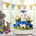 thumbnail image 5 of Beautynvta He is Risen Tabletop Decoration, Vintage Lily Cross Tomb Lamb Figurine, 2D Flat Acrylic Ornament, Spring Easter Tabletop Decoration, 5 of 5