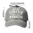 thumbnail image 5 of Baseball Cap, Cotton Adjustable, Embroidered Funny Quote, Gray, Outdoor Casual Sun Hat for Daily Wear, 5 of 6