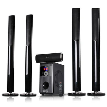 beFree Sound BFS-910 5.1 Channel Surround Sound Bluetooth Stand Speaker (Best Db Settings For 5.1 Surround Sound)
