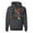Charcoal, variant on Colorful Cat Portrait | Cat Lover Owner | Dean Russo Art Animal Lover Unisex Hoodie Sweatshirt, Fuschia, XL