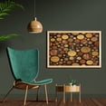 thumbnail image 2 of Wooden Print Wall Art with Frame, Brown Wood Textures Abstract Pattern Circles Timber Oak Natural Grain Style Art, Printed Fabric Poster for Bathroom Living Room, 35" x 23", Brown, by Ambesonne, 2 of 2