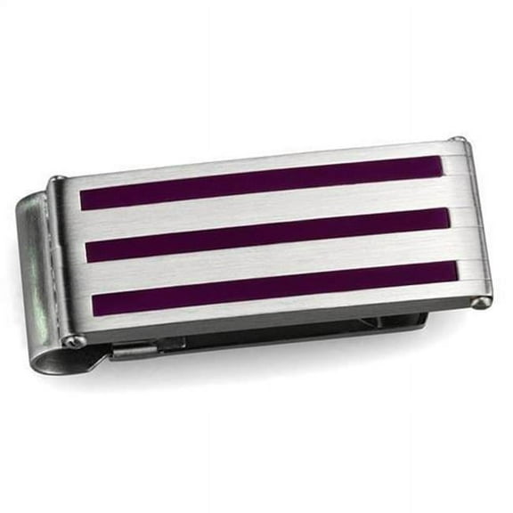 Men High Polished Stainless Steel Money Clip with No Stone in No Stone