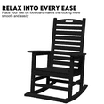 thumbnail image 6 of AreShark Oversized Rocking Chair Set of 4 Outdoor, HDPE PolyRocking Chair, All Weather Porch Rocker for Deck Patio Balcony, 380lbs, Black, 6 of 10
