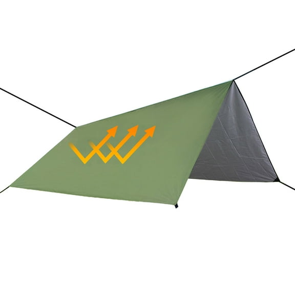 HOMEYA 10x10ft Hammock Rain Fly,Outdoor Camping Tarp Waterproof Hammock Tarp,Lightweight Sun Shelter Rain Canopy for Hiking Beach Picnic