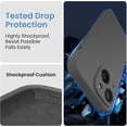 thumbnail image 4 of for iPhone 15 Plus Case, Silicone Upgraded [Camera Protection] Case with [2 Screen Protectors], Soft Anti-Scratch Microfiber Lining Inside, 6.7 inch, Space Gray, 4 of 11