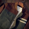 thumbnail image 5 of Chaquetas holgadas para hombre, chaquetas tácticas de manga larga con cuello vuelto, ropa informal militar estilo aviador, abrigo fino 2023, 5 of 5