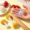 thumbnail image 3 of Uxcell 3mm Double Heads Flower Stamen, 150 Pcs Artificial Flower Pistil Matt for DIY Christmas Decoration, Light Purple, 3 of 6