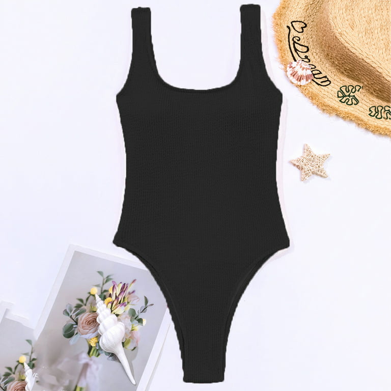 STRAW Blouse One-Piece Swimsuit Women's Small Chest Gathered