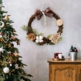 thumbnail image 6 of 12 Inch Round Wreath for Front Door Wall Hanging Ornaments Christmas Wreaths Window Decorations Artificial Vines for Home Decor Indoor Home Wall Wedding Room Decor, 6 of 6