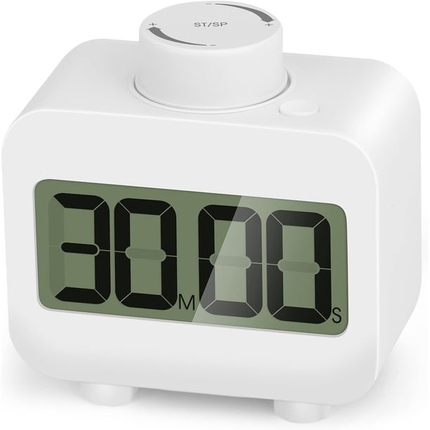 (Paquete de 2) Temporizador silencioso giratorio para niños y adultos, temporizadores para cocinar, estudiar, hacer ejercicio, baño, herramienta de gestión del tiempo de productividad, tempo
