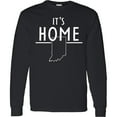 thumbnail image 3 of Inktastic It's Home State of Indiana Outline Long Sleeve T-Shirt, 3 of 5