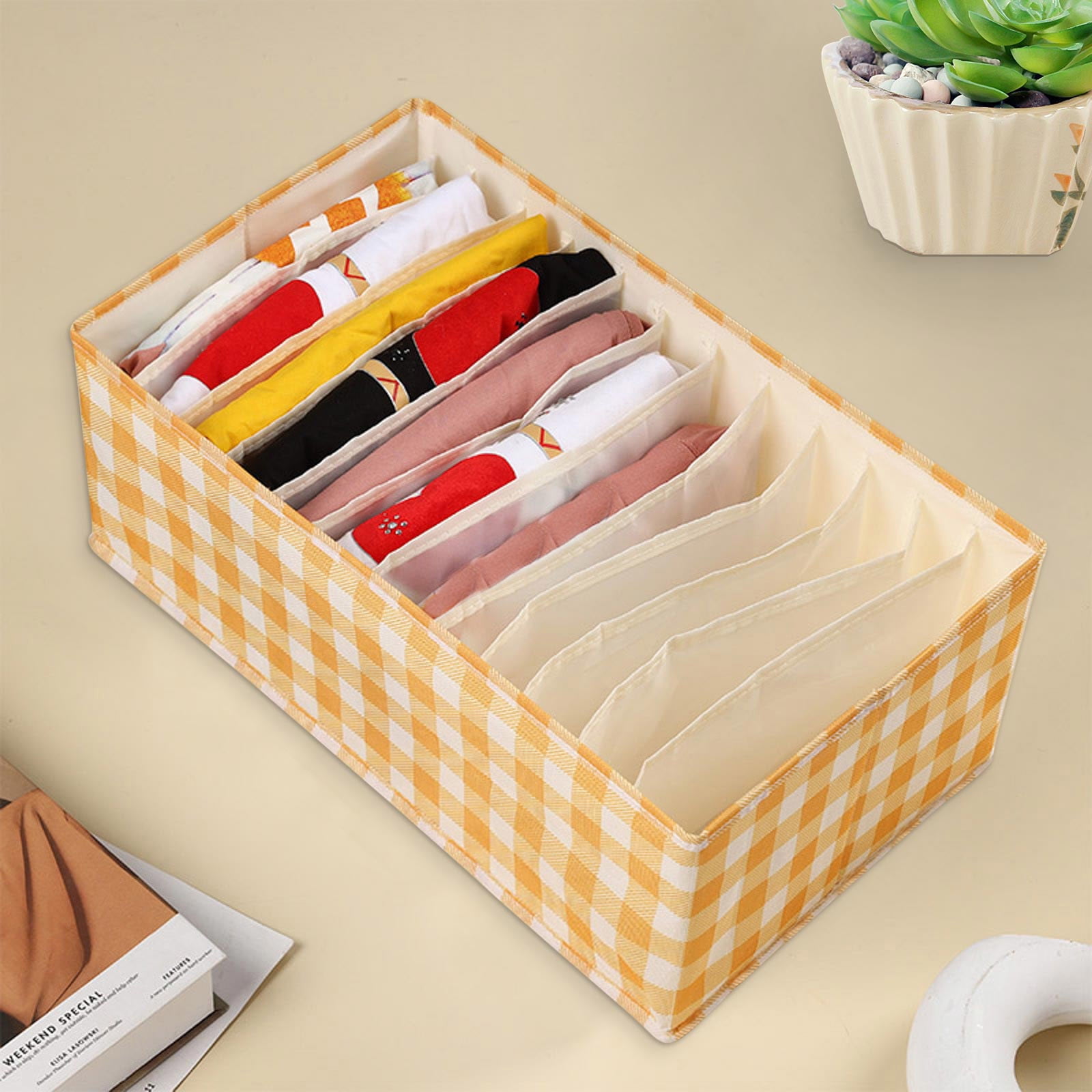 onhuon pp box storage drawer storage clothes box bag board mesh