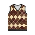 thumbnail image 3 of Mens Vintage Vest V-Neck Sleeveless Knitted Pullover Top Casual Sports Casual Business Vests, 3 of 5
