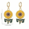 thumbnail image 4 of Wentin Earrings Clearance! Sunflowers Earrings For Women Gold Honeycomb Hoop Earrings Cute Enamel Sunflowers Statement Jewelry Gift As Gift Fashion Jewelry, 4 of 5