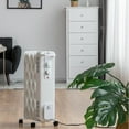 thumbnail image 3 of Costway Radiateur Portable 1500W à Huile avec Thermostat Réglable Blanc, 3 of 10