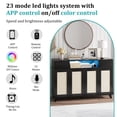 thumbnail image 2 of Yiwa Modern Rattan Buffet Cabinet, 47 Inch Sideboard with Storage, LED Lighting, Power Outlet, and Adjustable Shelves, 2 of 8