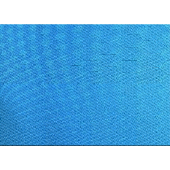 Ahgly Company Indoor Rectangle Patterned Neon Blue Area Rugs, 8' x 12'