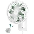 thumbnail image 1 of Compact Wall Mounted Fan, Oscillating Quiet Air Circulator With Remote Control, Timer Setting Multiple Speeds For Bedroom Office Garage Rv Camping Spaces Saving Design, 1 of 5