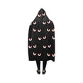 thumbnail image 3 of ASHLEIGH Hooded Blanket Vampire Eyes Bat Pilling Polar Fleece Hooded Throw Wrap 40x50 inch, 3 of 3