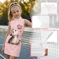 thumbnail image 5 of Gunia Girls Athletic Dress Tennis Golf Outfit 1/4 Zip Quick Dry Printed Sleeveless Zip Collar A Line Dress With Theme Lightweight Summer Outfit Playful Sundress Pink Dress For Girls 4-15 Years, 5 of 6