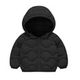 thumbnail image 4 of BLVB Hooded Puffer Jackets for Boys Girls Lightweight Packable Zip up Fall Winter Coat Warm Comfy Outerwear(Black,7-8 Years), 4 of 9