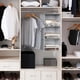 thumbnail image 4 of Organizador de armario Simple Houseware con 3 estantes para colgar, gris, 4 of 5