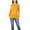 Mustard, variant on Women's Casual Solid Mock Neck Long Sleeve T-Shirt Top