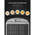 thumbnail image 6 of FOHERE Waffle Maker Temperature Control, 4 Minutes Waffles, Nonstick Surfaces, Anti-Scald, Indicator Lights, 1000W, New, 6 of 10