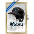 thumbnail image 3 of MLB Miami Marlins - Drip Helmet 22 Wall Poster, 14.725" x 22.375" Framed, 3 of 5
