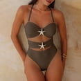 thumbnail image 7 of Lenago Tankini Swimsuits for Women Swimsuit Swim Suits for Women 2025 2026 European And Bikini Swimsuit forborder Solid Color Beach Vacation Bikini Khaki S, 7 of 7