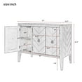 thumbnail image 4 of TOPCHANCES Kitchen Storage Cabinet Sideboard Buffet Cupboard Wood 3 Doors Pantry Accent Cabinet, Blue, 4 of 12