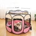 thumbnail image 3 of Portable Pet Playpen for Dogs & Cats, 33x33x23 inch Large Indoor Kitten Playpen with Mesh Sides, Foldable Dog Playpen for Small Dogs, Pop Up Travel Dog Pen,Pet Crate with Mesh Sides, 3 of 6