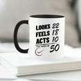 thumbnail image 3 of Funnli Ceramic Coffee Mug for Dad Mom Friends 50th Birthday Gifts Black, 3 of 3