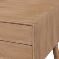 thumbnail image 2 of Rena Mid-Century Modern 2-drawer Side Table in Engineered Wood Ash Finish, 2 of 9