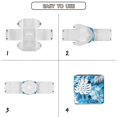 thumbnail image 6 of FKELYI Tissue Box Cover PU Leather Tissue Holder Squared Facial Paper Organizer Holder Cool Blue Monstera Leaf Print Tabletop Decor for Home Bedroom Living Room, 6 of 7
