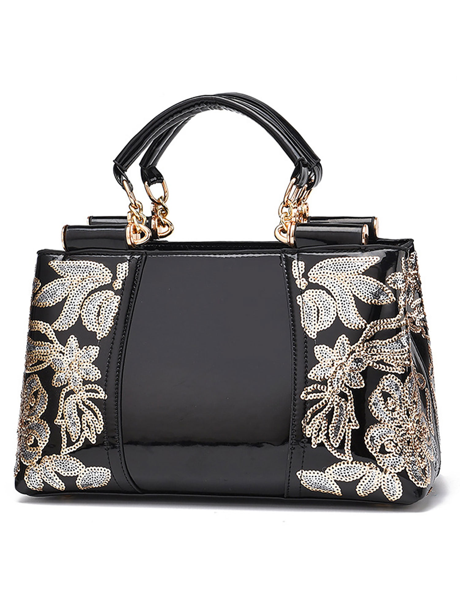 Tecing Black Designer Purses Satchel Handbags for Women PU Leather Shoulder Bags Multiple Pockets Work Fashion 