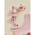 thumbnail image 4 of SXYPAYXS Newborn Baby Girl Summer Outfits Floral Bow One Shoulder Romper Bodysuit and Headband Set Infant Cute Clothes, 4 of 7