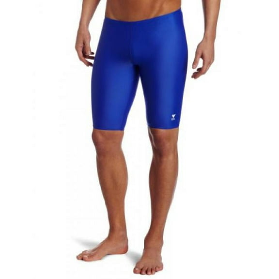 TYR Sport Boys' Solid Jammer Swim Suit,Royal,38