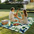 thumbnail image 4 of Blueberry Botanical Outdoor Rug for Patio/Deck/Porch, Non-Slip Large Area Rug 4 x 6 Ft, Green Spring Leaves Branches Indoor Outdoor Rugs Washable Area Rugs, Reversible Camping Rug Carpet Runner, 4 of 8