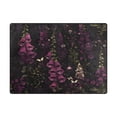 thumbnail image 5 of Yayeee Area Rugs for Living Room 5.2'x4' Non Slip Washable Bedroom Floor Carpet, Dark Purple Floral Pattern, 5 of 5