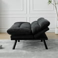 thumbnail image 7 of Memory Foam Futon,Convertible Futon Sofa Bed with Adjustable Armrests,Upholstered Futon Couch Sleeper Sofa for Compact Small Space,Black, 7 of 7