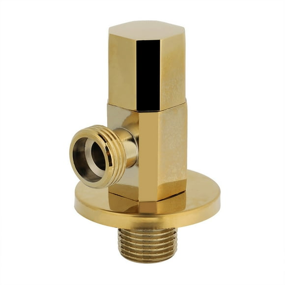Robinet d'arrêt d'angle d'or en laiton de salle de bains, robinet d'angle de robinet de soupape de commande