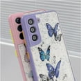 thumbnail image 3 of CASELIX Samsung Galaxy S22 Case Butterfly glitter Bling Clear Case, Glitter Case for Women Cute Protective Galaxy S22 Phone Case Cover - Purple, 3 of 6