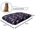 thumbnail image 2 of Giraffe Pet Bed, Toddler Pattern with Funny Animals on Night Sky, Chew Resistant Pad for Dogs and Cats Cushion with Removable Cover, 24" x 39", Dark Orange Navy Blue, by Ambesonne, 2 of 4