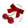 thumbnail image 2 of BRIGHTFUFU 1Par Clásico Clip De Cereza Rojo Con Para De, 2 of 6
