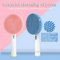 thumbnail image 5 of Electric Toothbrush Replacement Brush Heads Facial Cleansing Brush Head Ultrasound Silicone Cleansing Head Face Skin Care Tools White, 5 of 6