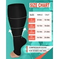 thumbnail image 2 of Open Toe Plus Size Compression Socks Wide Calf, Extra Large Knee High Support Socks for Women & Men 20-30 mmHg，Plus Size Toeless Compression Socks for Women Wide Calf,XXL, 2 of 6