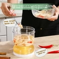 thumbnail image 4 of Contenedor de pepinillos con colador, frasco de reloj de arena de pepinillos y aceitunas, separador de jugo de pepinillos, frascos de pepinillos para almacenamiento hermético de alimentos, 4 of 5