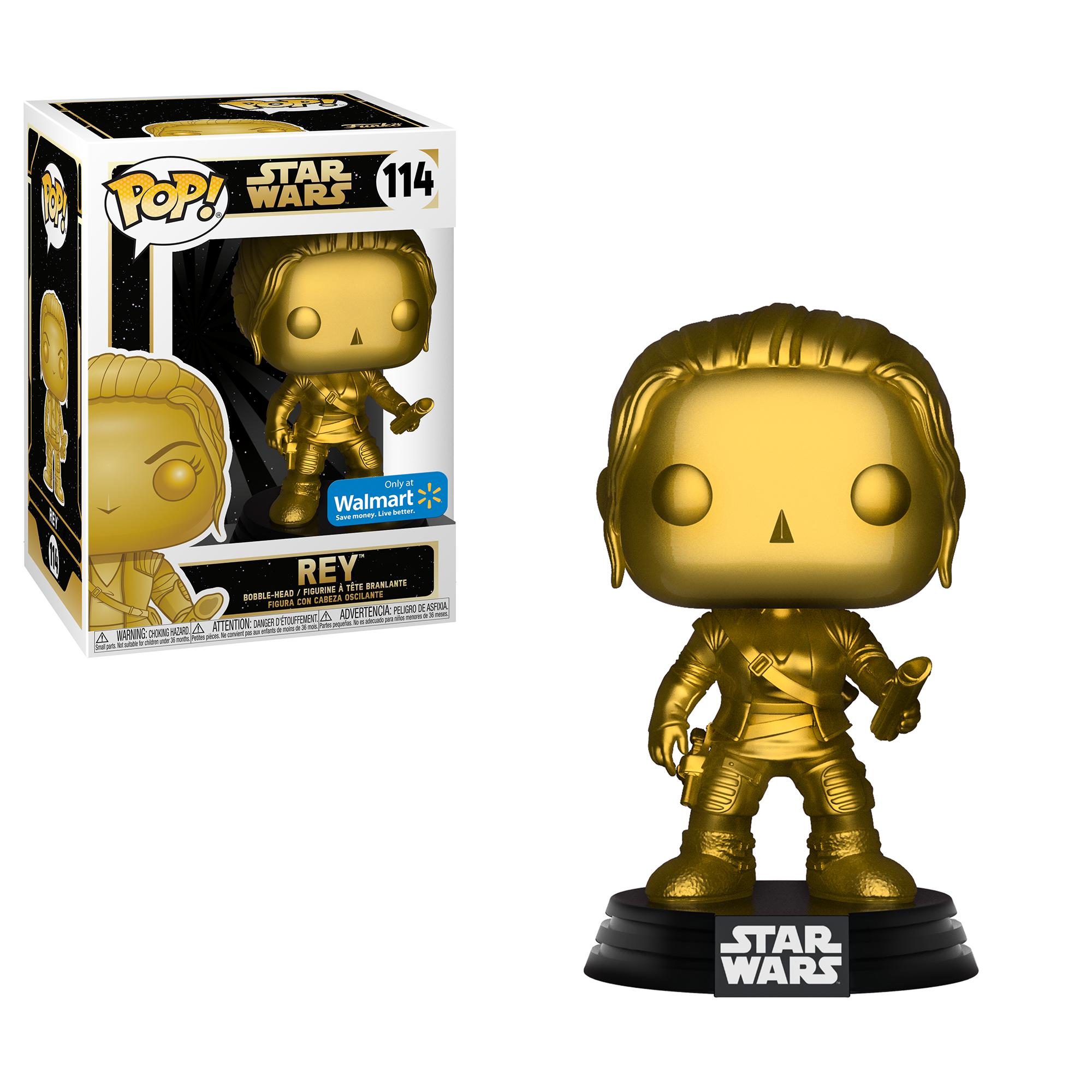 Funko POP Star Wars: Rey (Gold Metallic) - Walmart Exclusive - image 2 of 2